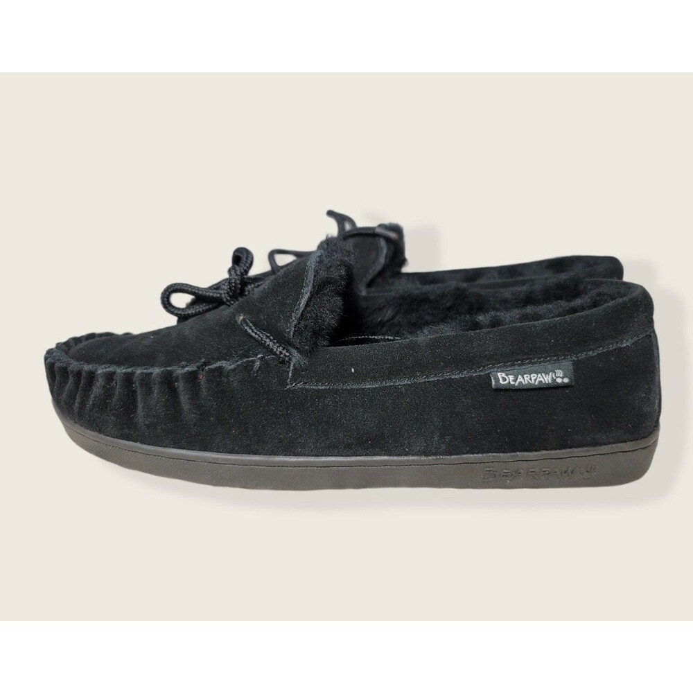 Bearpaw Moc II (1295W) Moccasin Slipper - Size 11 Womens shoes - Black